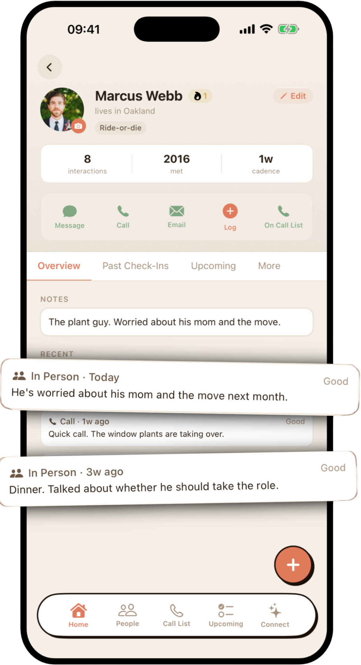 Human Hub person detail screen