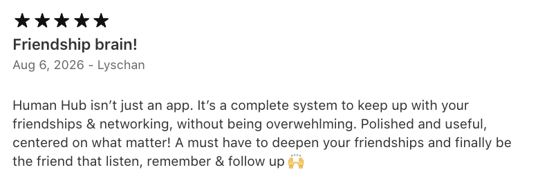 App Store review for Human Hub